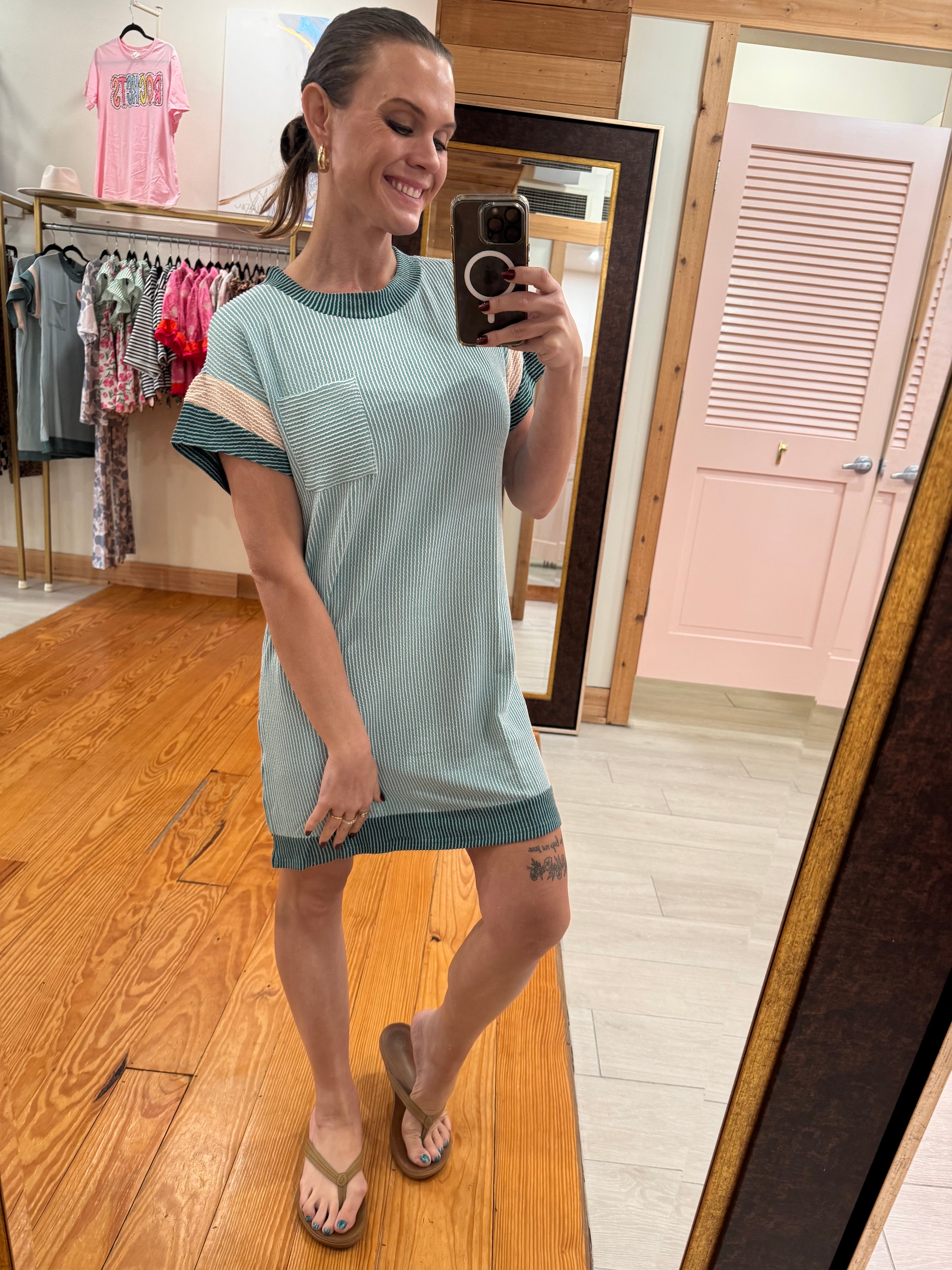 Color Block Pocket Dress