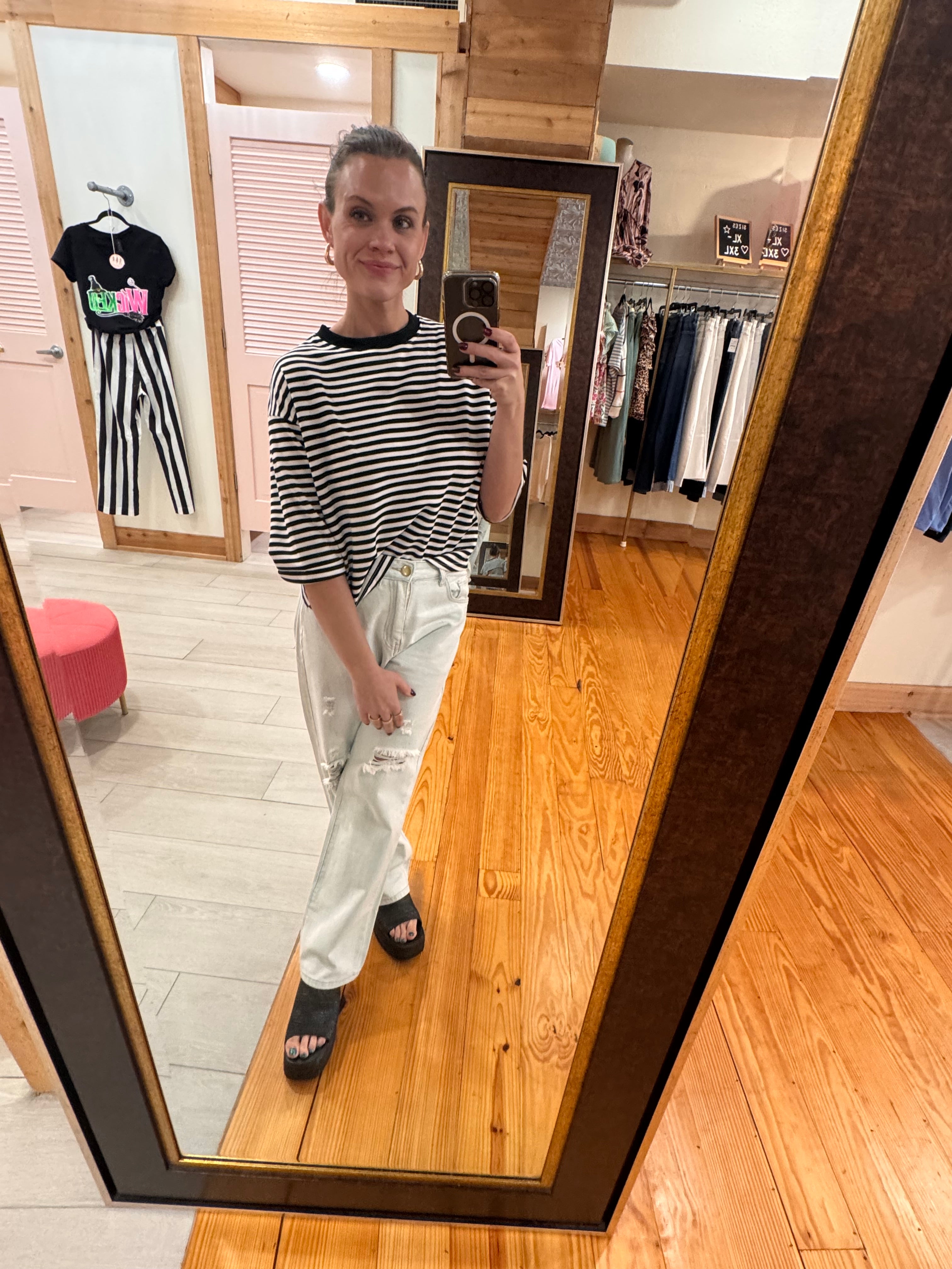 Black and White Striped Shirt