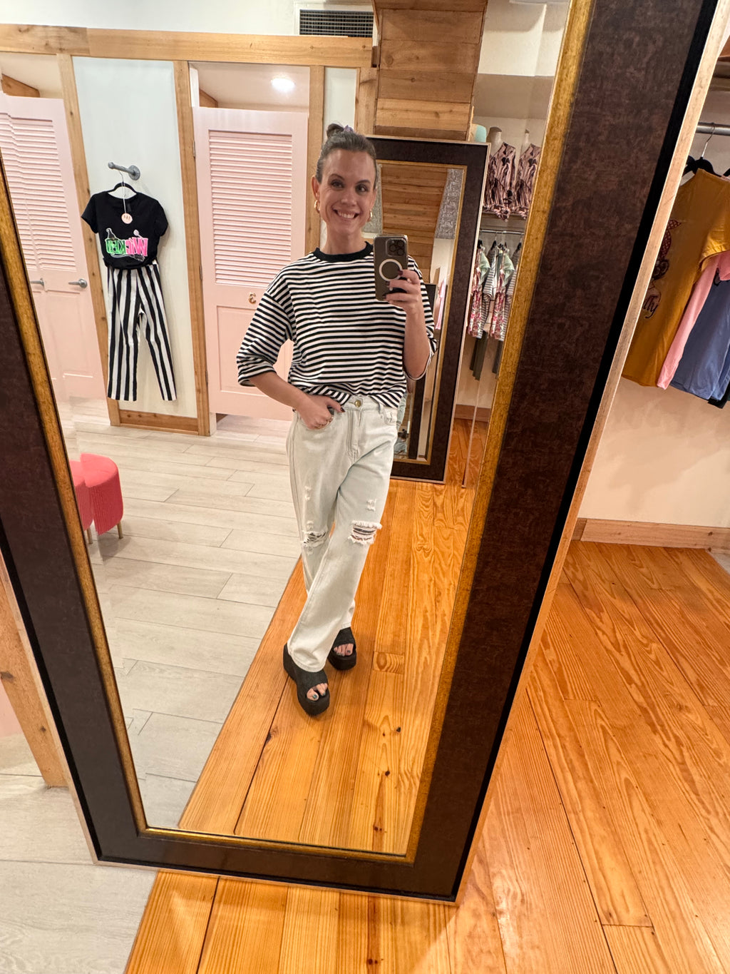 Black and White Striped Shirt