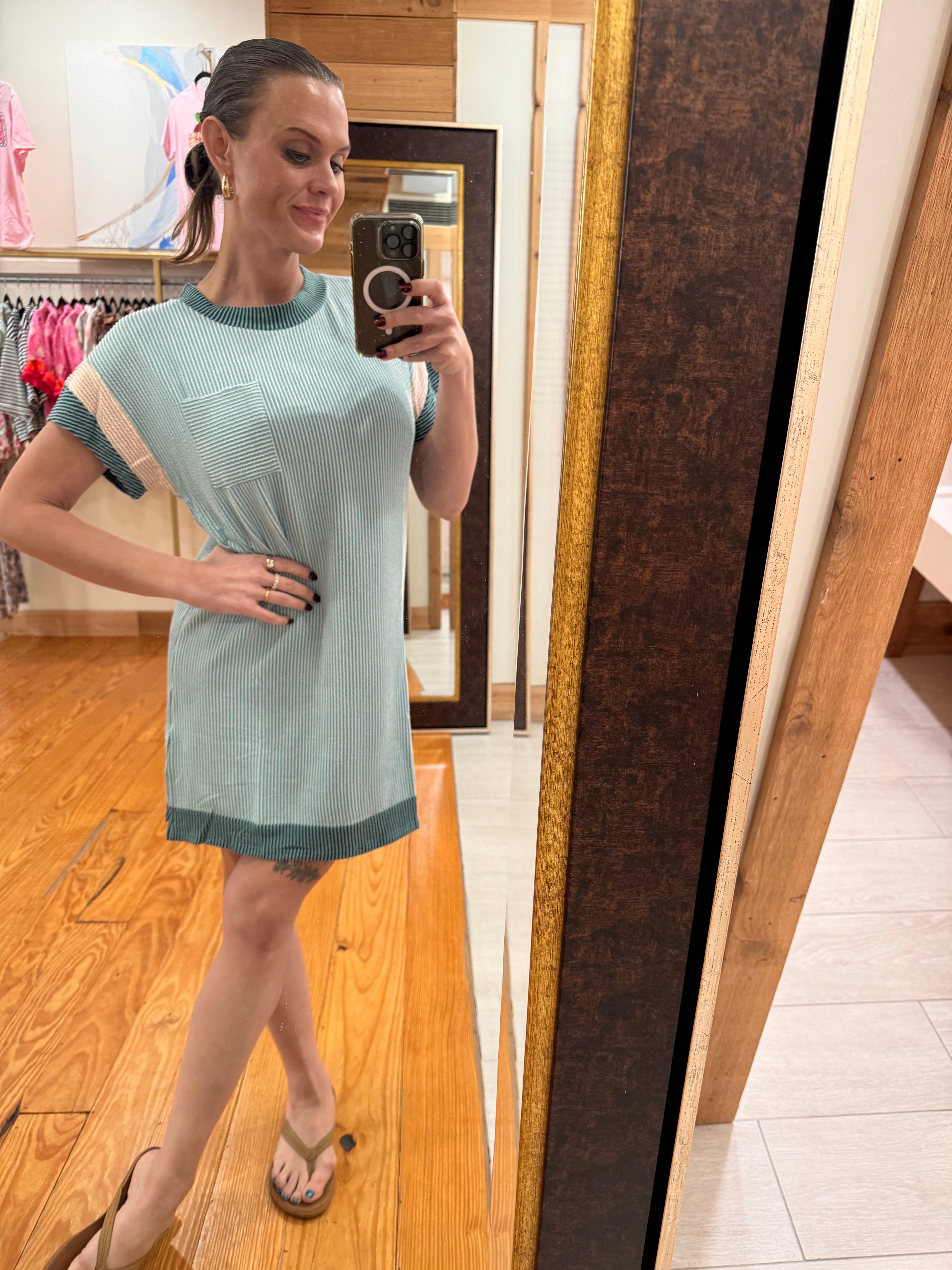 Color Block Pocket Dress