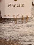 Golden Glimmer Earrings Set