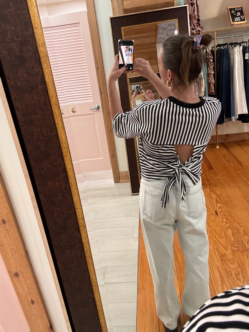 Black and White Striped Shirt