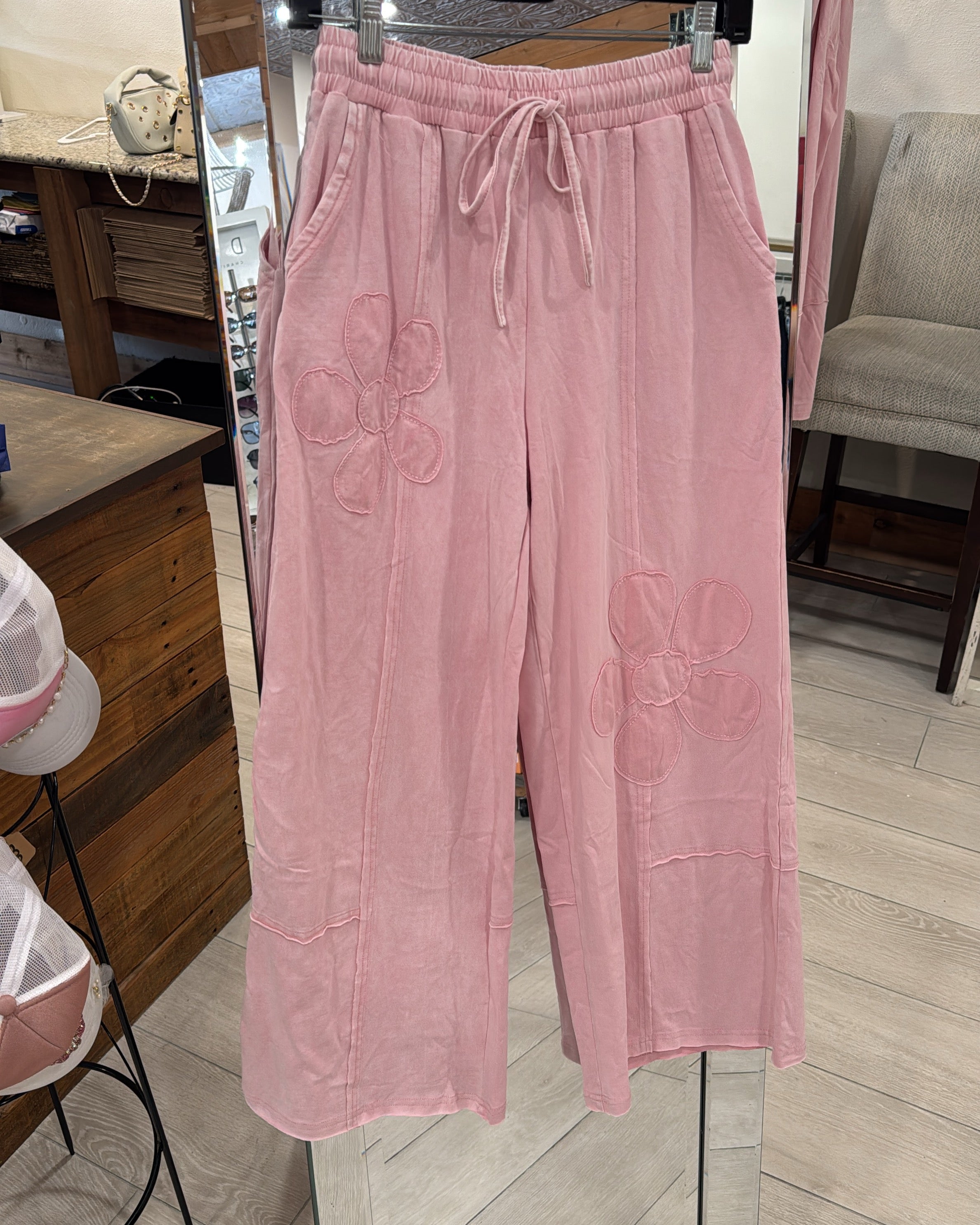 Pink Flower Pants