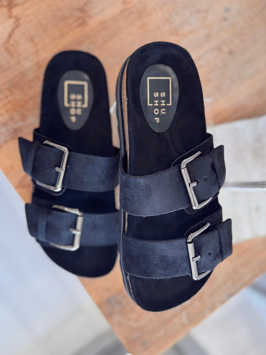 Carla Black Suede Sandal