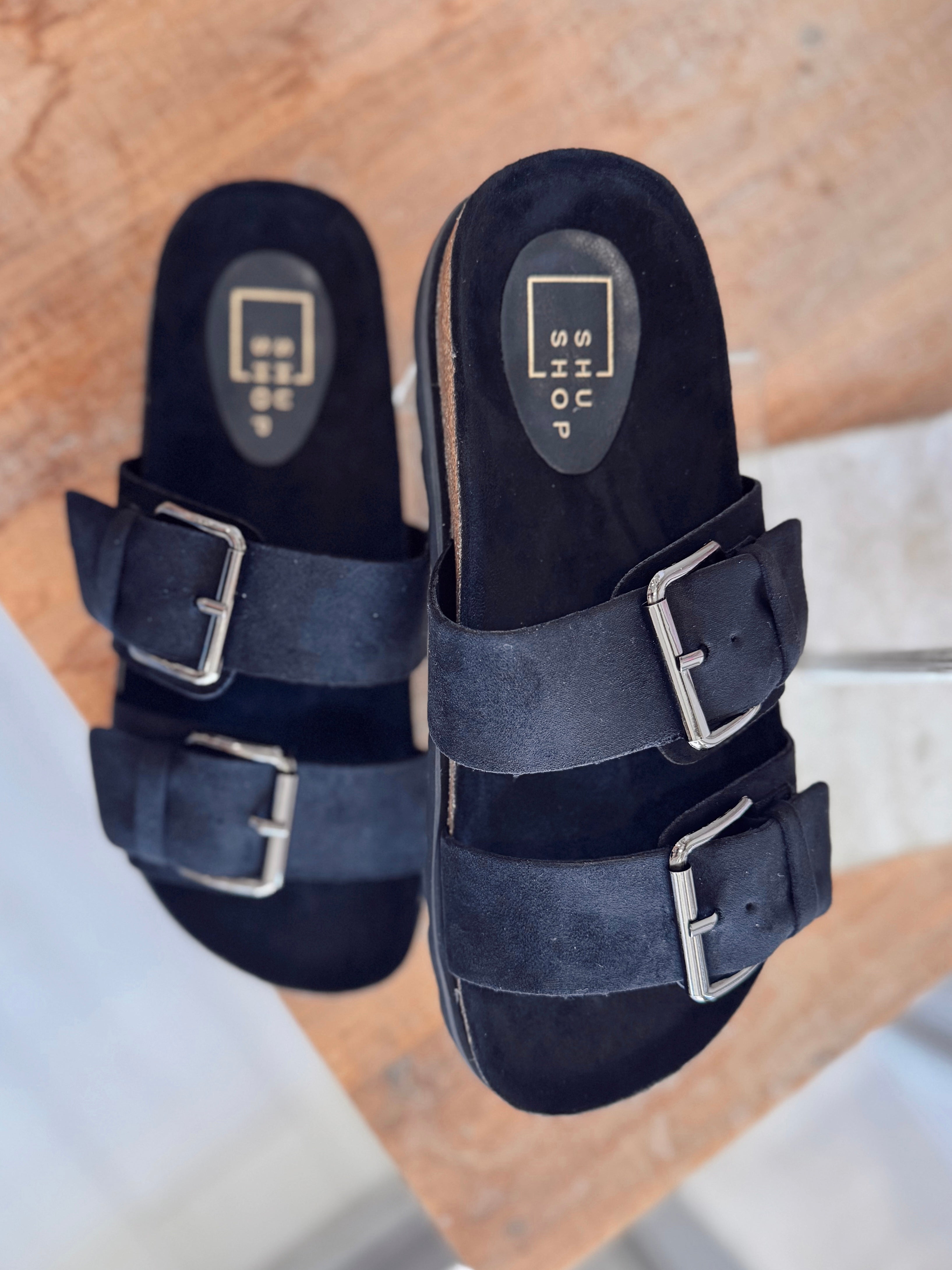Carla Black Suede Sandal