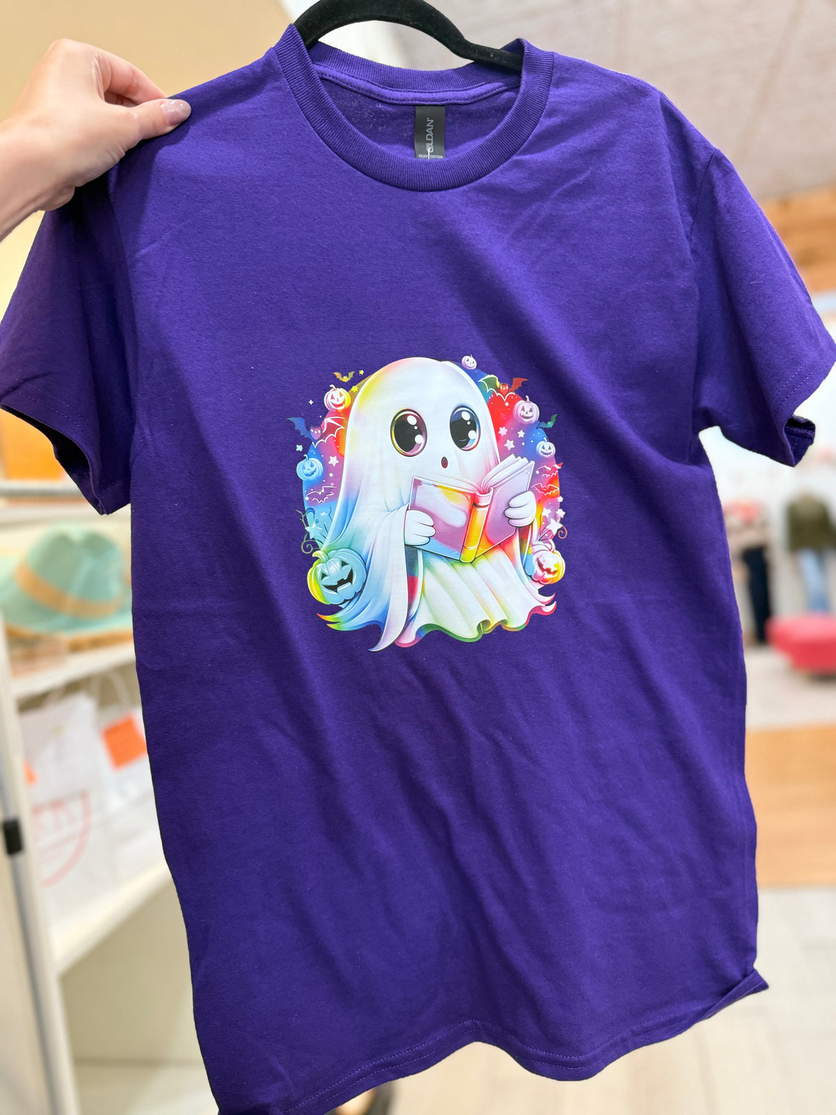 Halloween T Shirt Small Pink Ghost