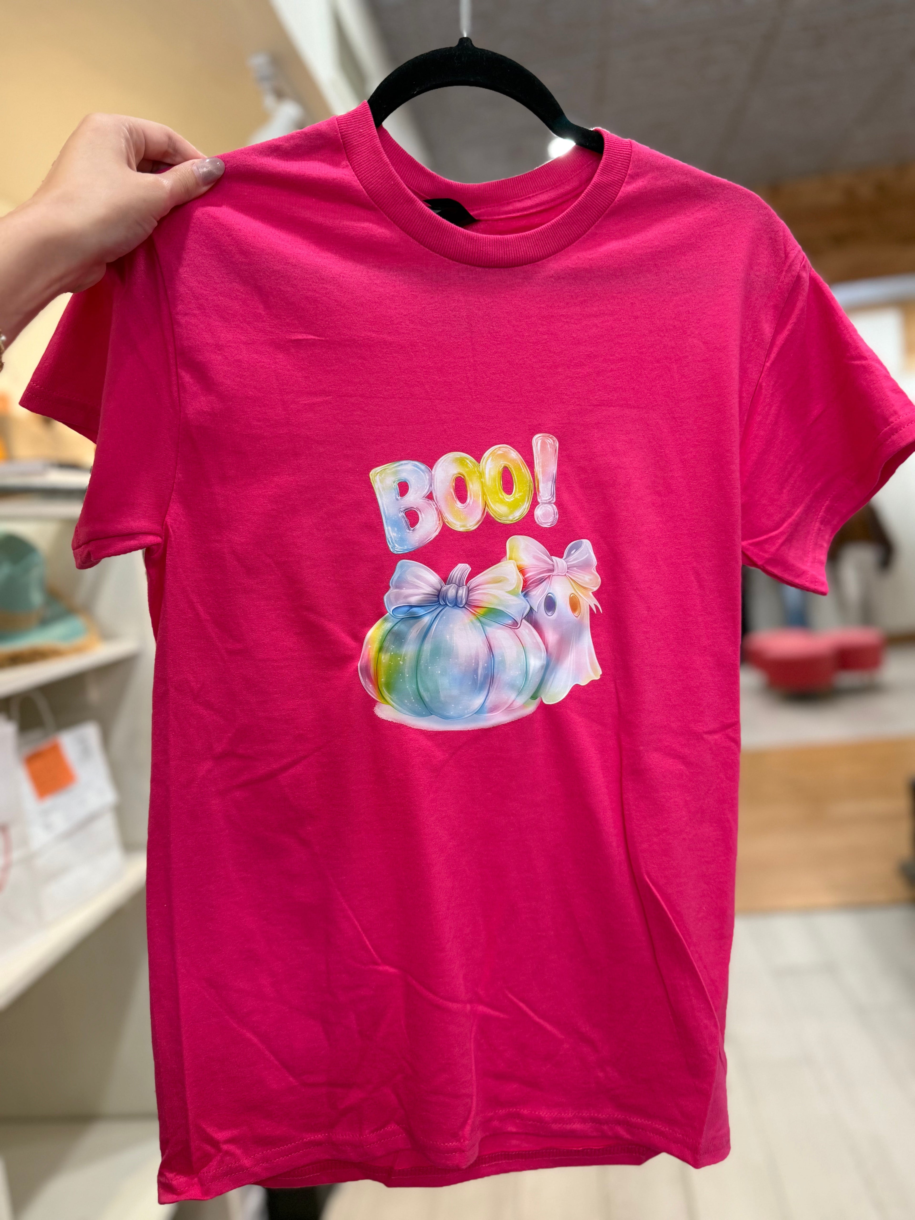 Halloween T Shirt Small Pink Ghost