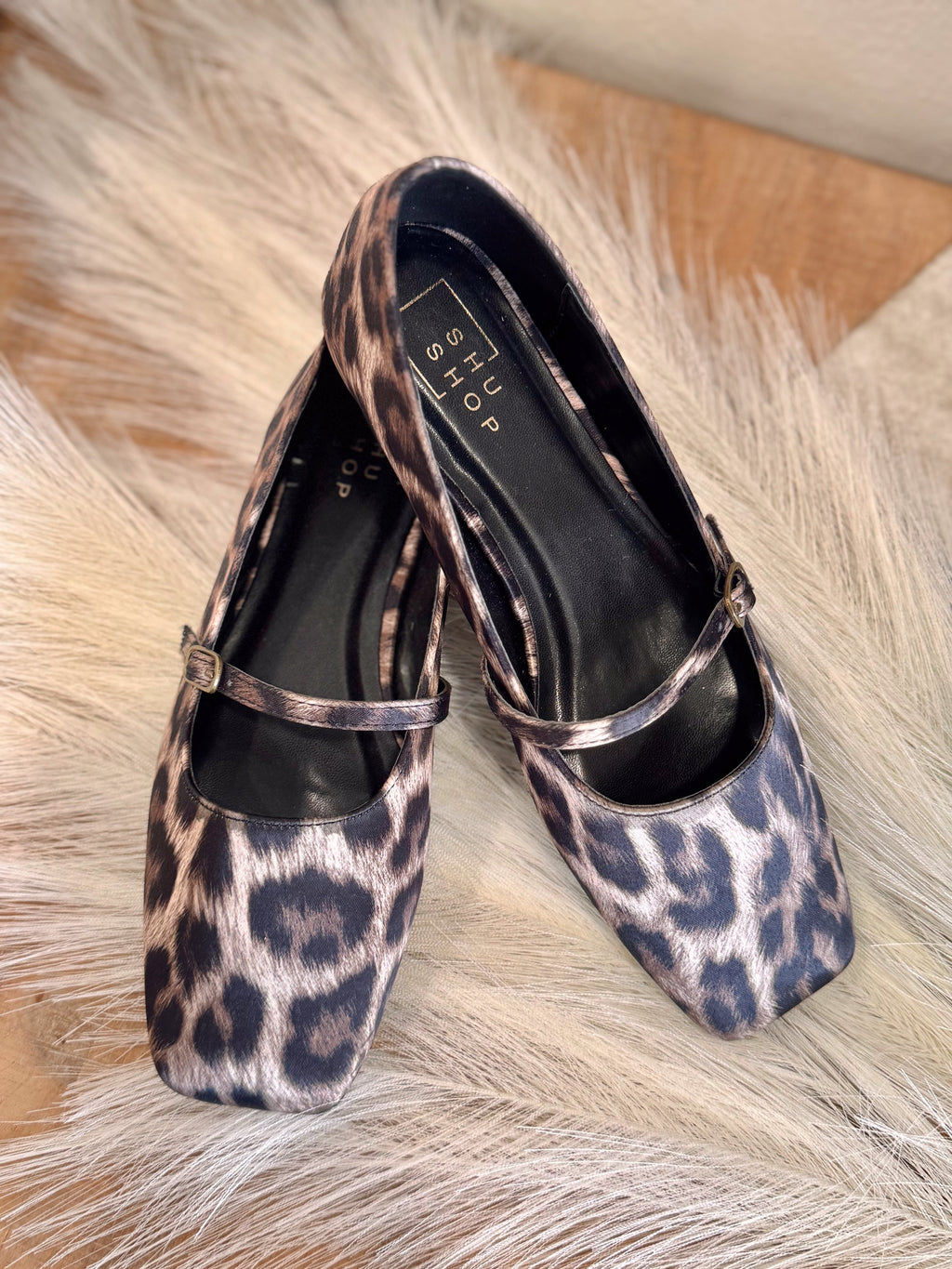 Leopard Satin Adele Shoes